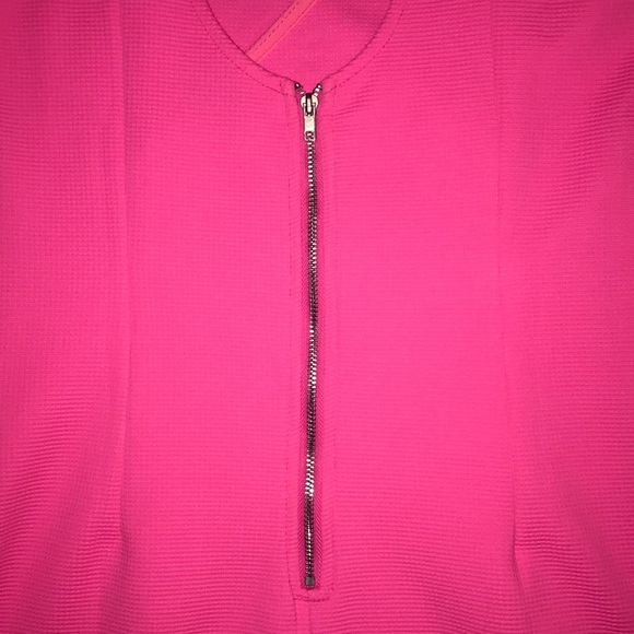 Neon Coral/Hot Pink Bodycon Dress - Picture 10 of 11